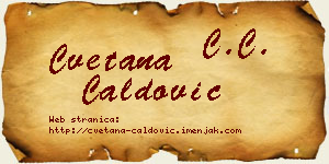 Cvetana Ćaldović vizit kartica